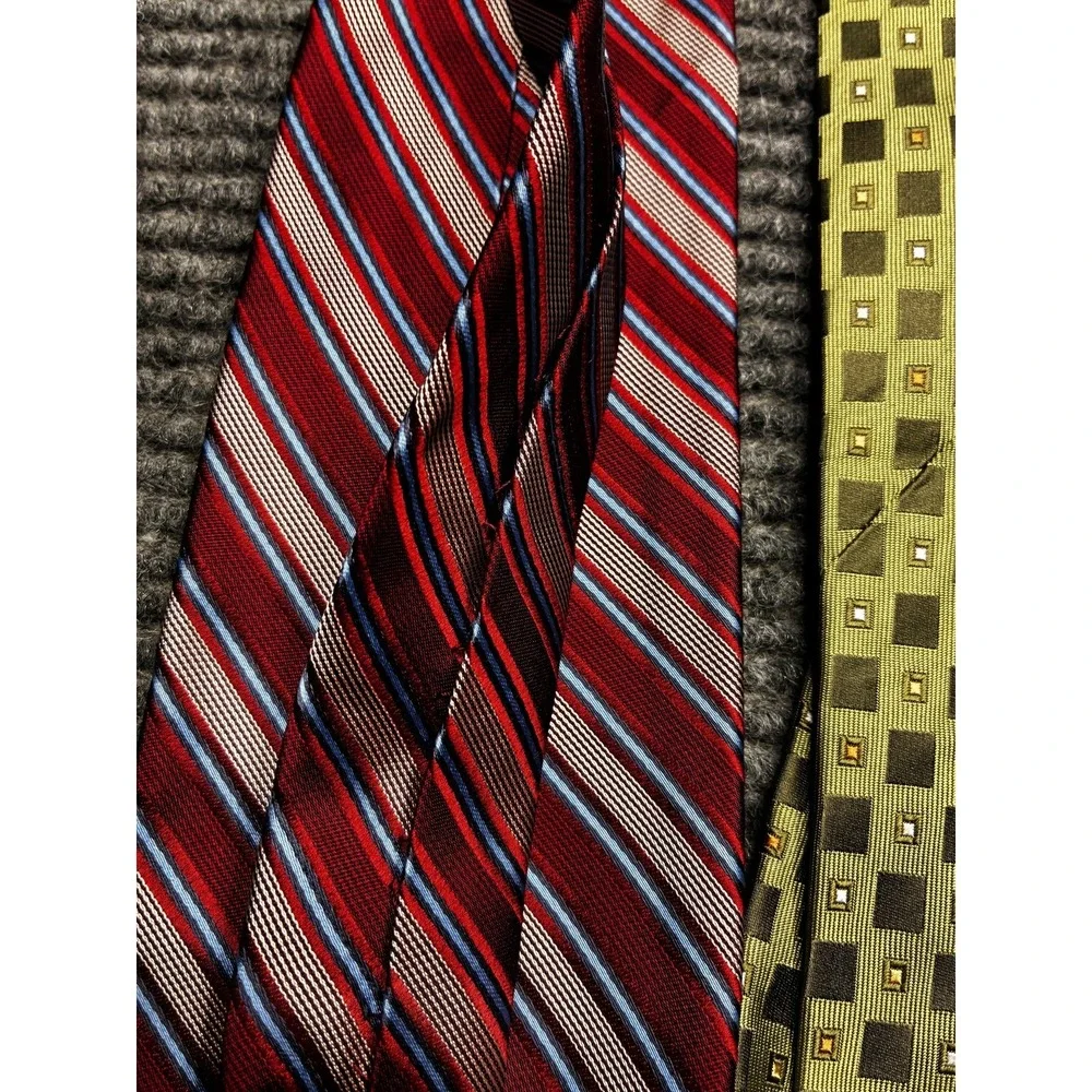 Claiborne 100%‎ Silk Tie Mens One Size Multicolor Geometric Set Of 4 Necktie